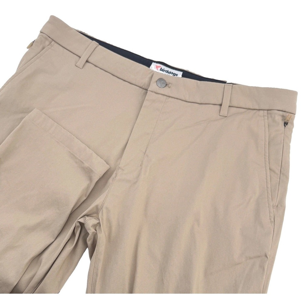 Birddogs Pants Mens 36x33 (Tag 36x34) Tan Stretch Slim Fit Straight Leg Chino
